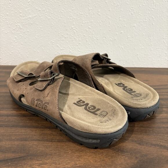 TEVA Lodo 2 Strap Leather Buckle Sandals Mens 10 Outdoor #6545 Shoc Pad Sole main image 8